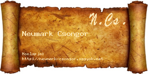 Neumark Csongor névjegykártya
